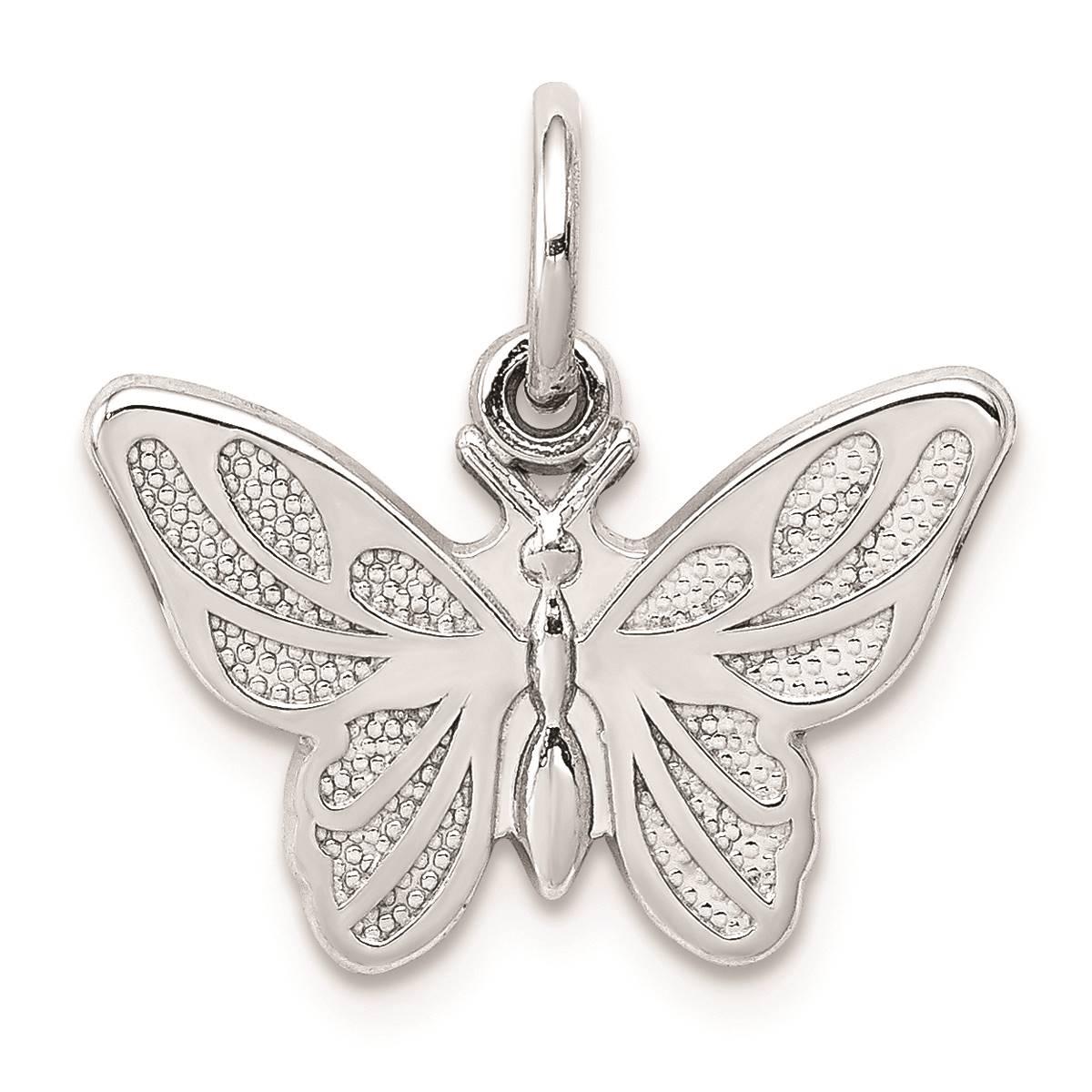 Gold Classics(tm) 14kt. White Gold Butterfly Charm