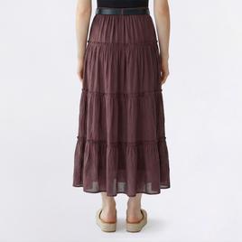 Juniors No Comment Butterfly Belt Tier Maxi Skirt