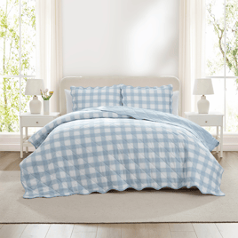 Hallmark Checkered Bliss 3pc. Scalloped Quilt Set