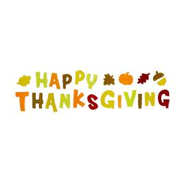 Northlight Seasonal Happy Thanksgiving Gel Window Clings
