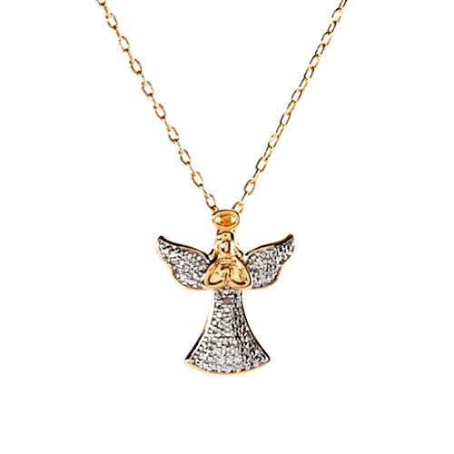 Accents by Gianni Argento Diamond Accent Plated Angel Pendant