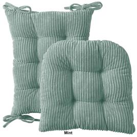 Sweet Home Collection 2pc. Non-Slip Velvet Rocking Chair Cushions