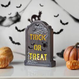 Mr. Halloween Ceramic LED Tombstone - Trick or Treat
