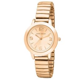 Womens Laura Ashley(R) Rose Gold Stretch Bracelet Watch - LA31034RG