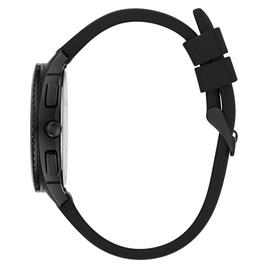 Mens Caravelle Black Dial Silicone Strap Watch - 45B159
