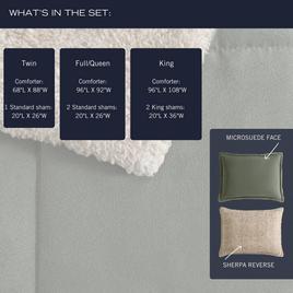 Nautica Beckett Suede-Textured Reversible Comforter-Sham Set