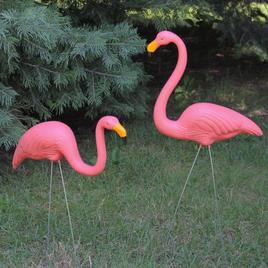 Northlight Seasonal Tropical Flamingo Lawn Stakes - Set of 2