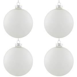 Northlight 4ct. Frosted Matte Glass Christmas Ornaments
