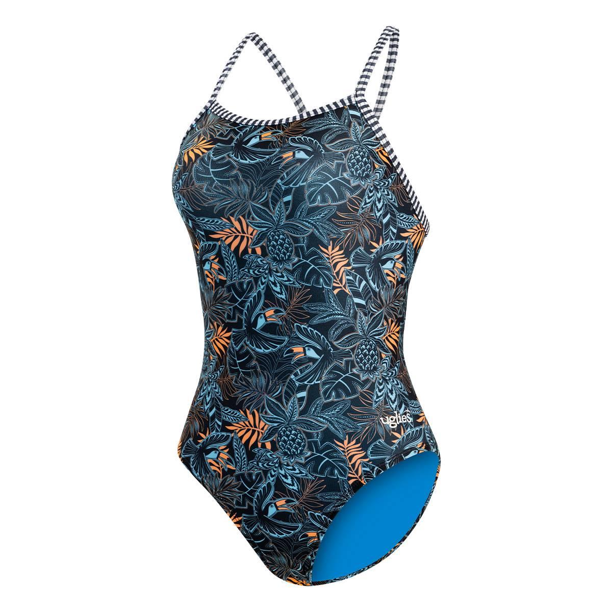 Womens Dolfin® Uglies V-2 Back Hot Tropic One Piece Swimsuit
