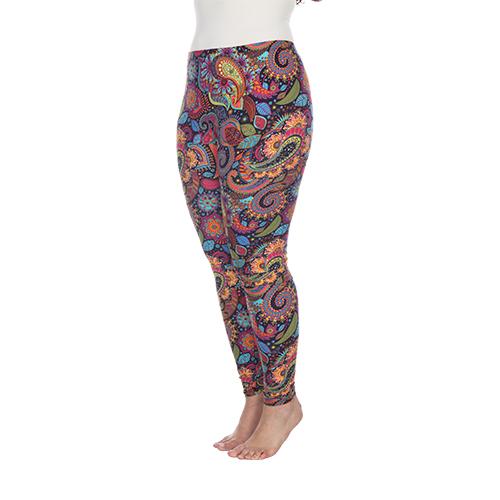 Plus Size White Mark Printed Leggings