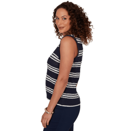 Womens Emaline Summer In The City Stripe Sweater Vest