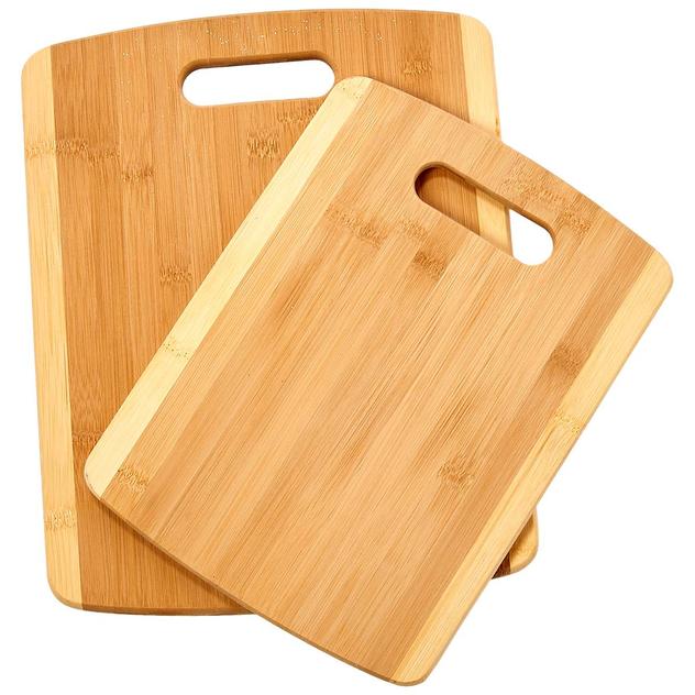 Famous Brand Two-Tone Bamboo Cutting Boards - Set of 2