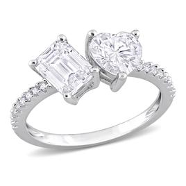 Gemstone Classics(tm) Sterling Silver Moissanite Statement Ring