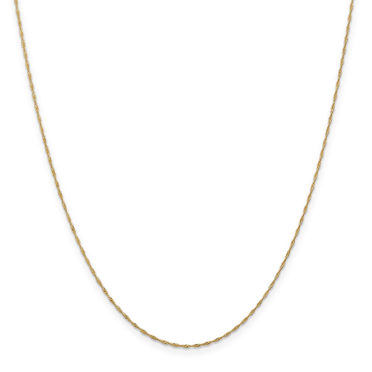 Unisex Gold Classics(tm) 1mm. 14k Singapore Chain 14in. Necklace