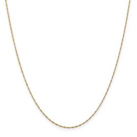 Unisex Gold Classics(tm) 1mm. 14k Singapore Chain 14in. Necklace