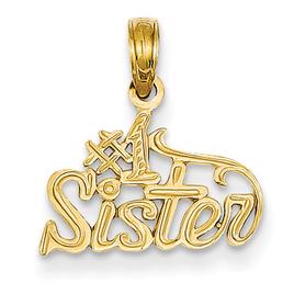 Gold Classics(tm) 14kt. Yellow Gold  #1 Sister Pendant