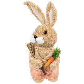 Northlight Seasonal Plush Boy Rabbit w/ Carrots Easter Figurine