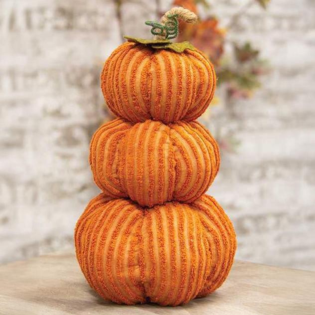The Hearthside Collection Orange Chenille Pumpkin Stack
