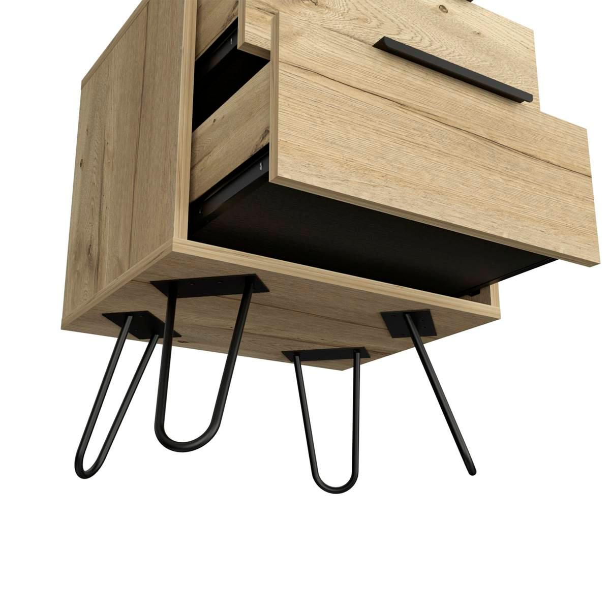 FM FURNITURE Nuvo 2-Drawer Nightstand