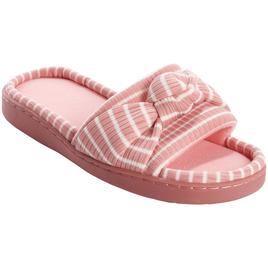 Womens Ella & Joy Stripe Knot Slide Slippers