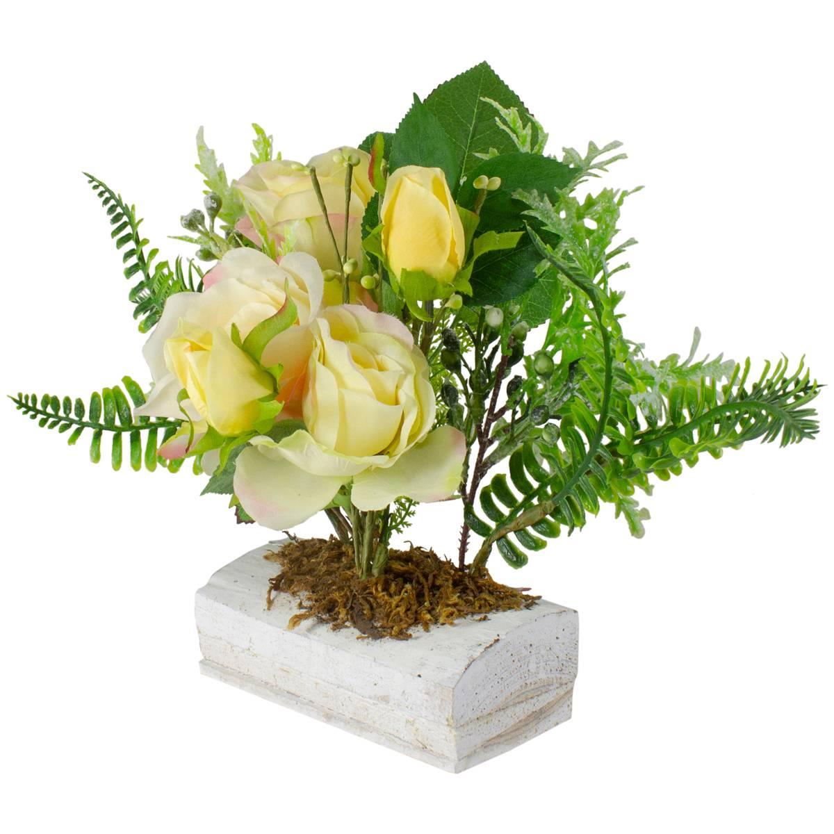Northlight Seasonal Ranunculus & Rose Artificial Potted Plant