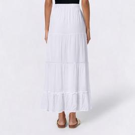 Juniors Love Tree Gauze Tie Waist Tier Crochet Maxi Skirt
