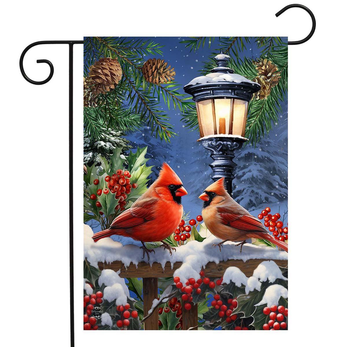 Briarwood Lane Winter Glow Cardinal Garden Flag