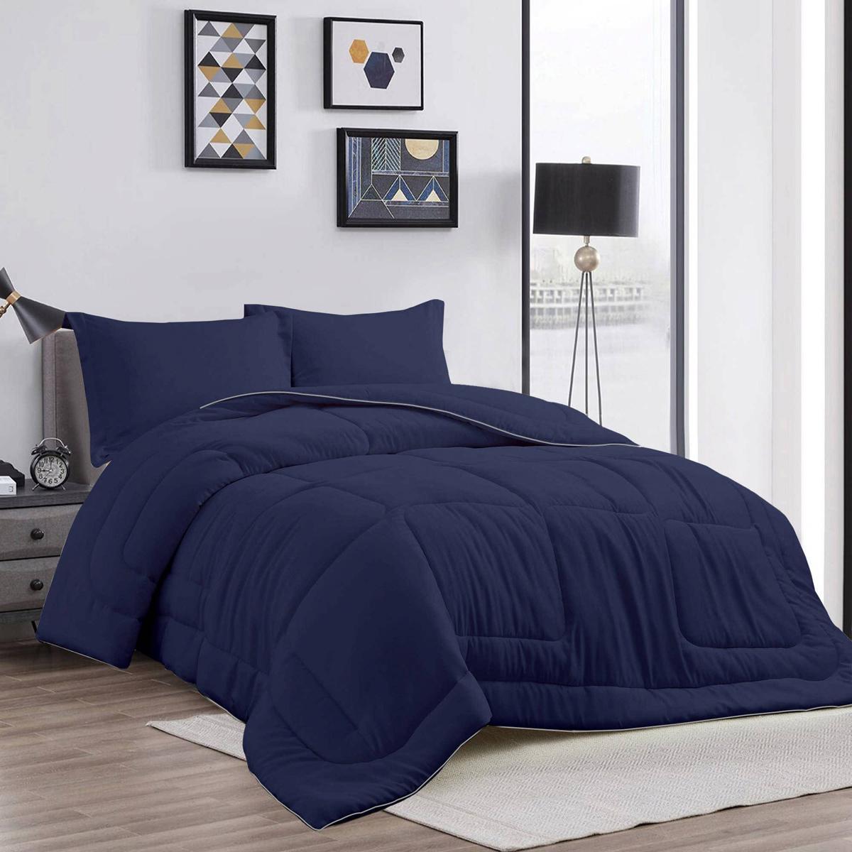 PeaceNest All Season Satin Down Alternative Comforter Set