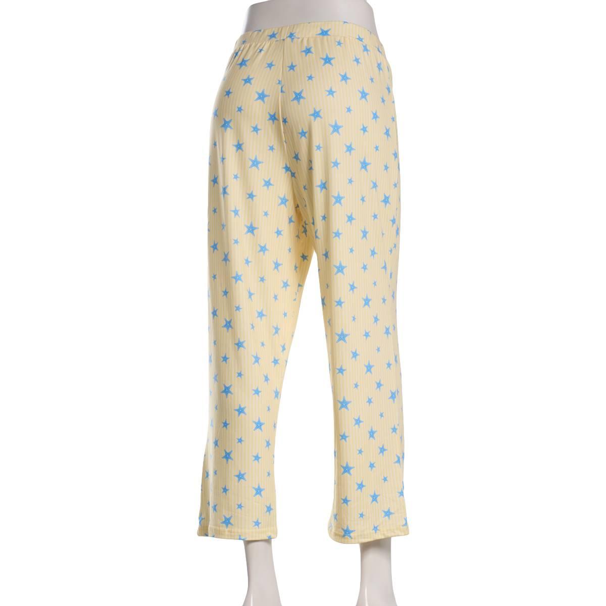 Womens Charmour Starfish Stripe Pajama Capri Pants