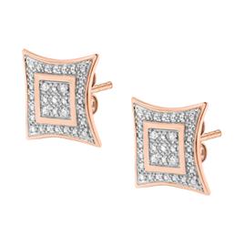 Diamond Classics™ 14kt. Rose Gold Four Pointed Earrings