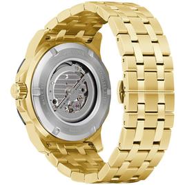 Mens Bulova Marine Star Black Dial Bracelet Watch - 98A273