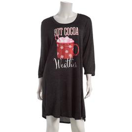 Womens Jaclyn 3/4 Sleeve Hot Cocoa Weather Nightshirt