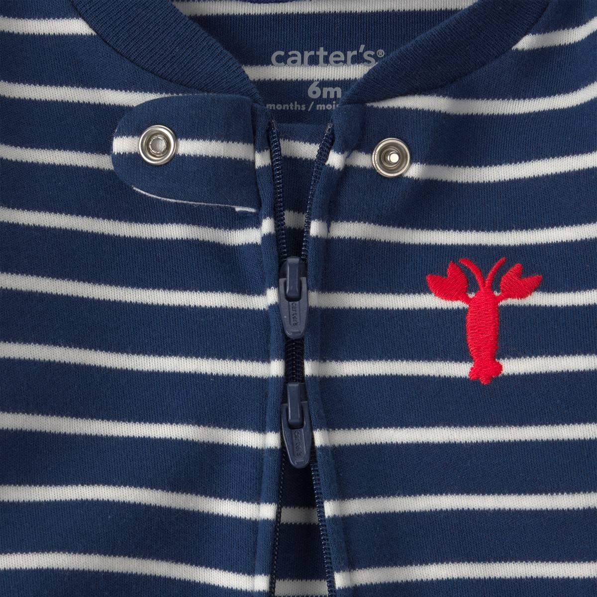 Baby Boy (NB-9M) Carter''s® Lobster Stripe Footie Pajamas