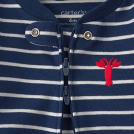 Baby Boy (NB-9M) Carter''s® Lobster Stripe Footie Pajamas