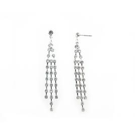 Rosa Rhinestones Crystal Rhinestone Triple Strand Earrings