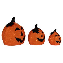 Northlight Seasonal LED Jack O'' Lantern Halloween Décor -Set of 3
