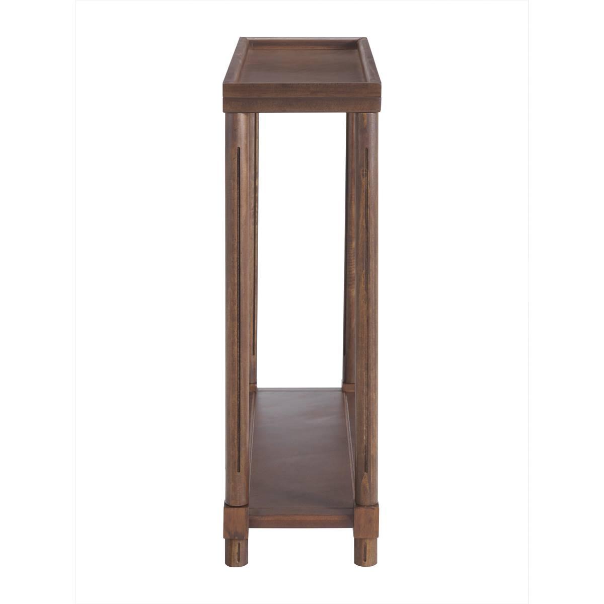 New Ridge Home Goods Harrison Side End Tables w/ Shelf - Chestnut