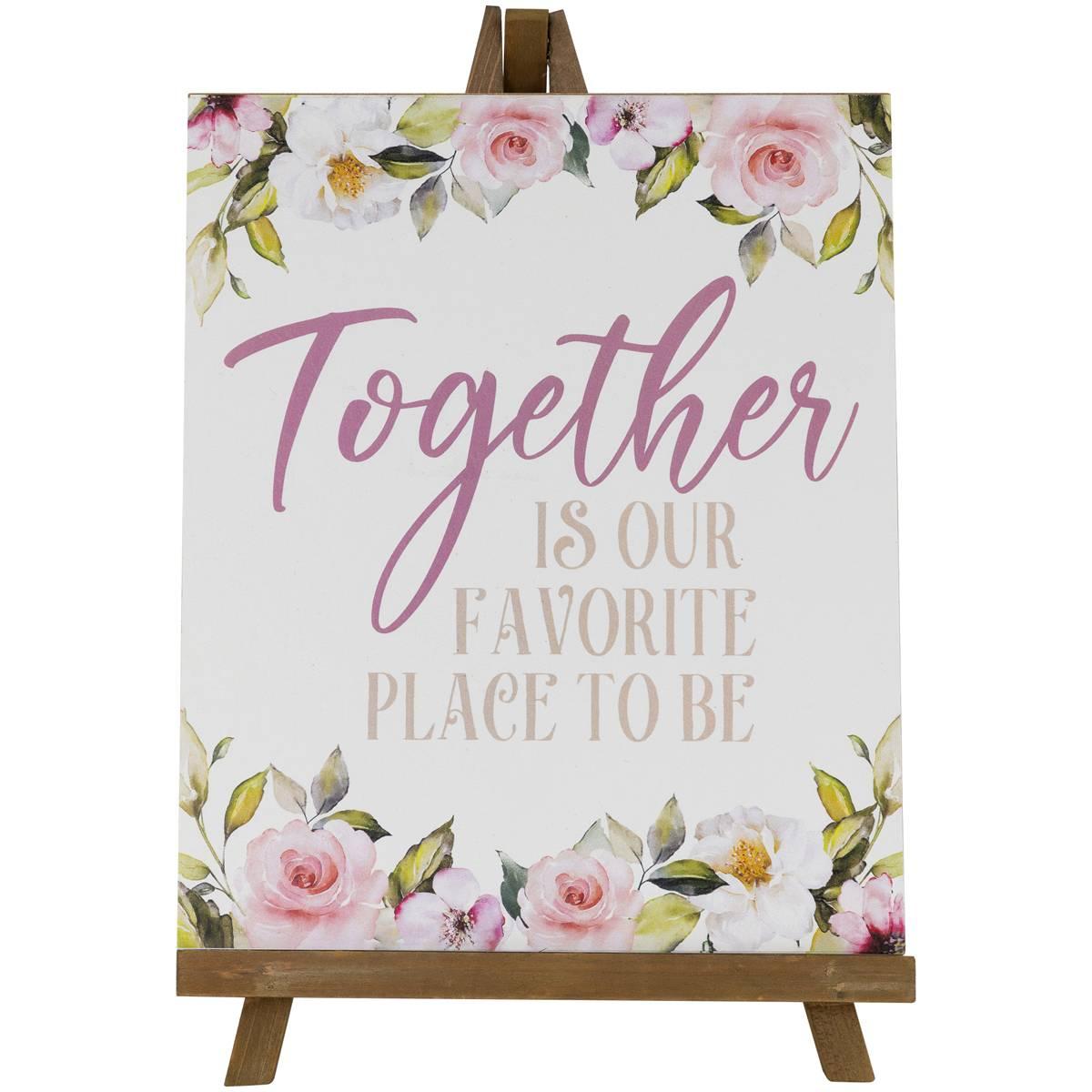 Northlight Seasonal Together Wooden Easel Sign