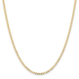 Unisex Gold Classics(tm) 2.85mm. 14k Semi Solid Curb Link Necklace