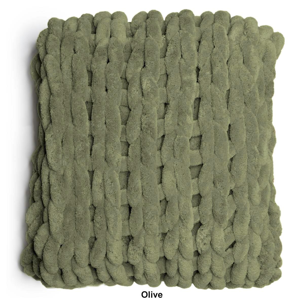 Donna Sharp Solid Chenille Knitted Throw Blanket