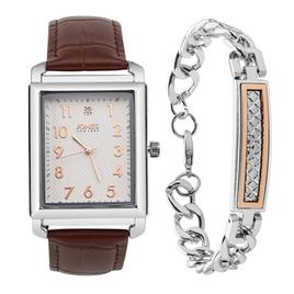 Mens Jones New York Silver-Tone Watch/Bracelet Set - 9782S-42-B16