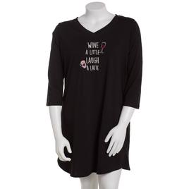 Plus Size René Rofé® Wine A Little Laugh A Latte Nightshirt