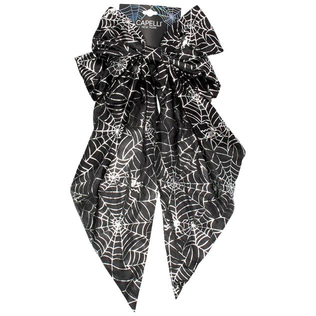 Womens Capelli New York Spider Web Fabric Bow w/ Metal Barrette