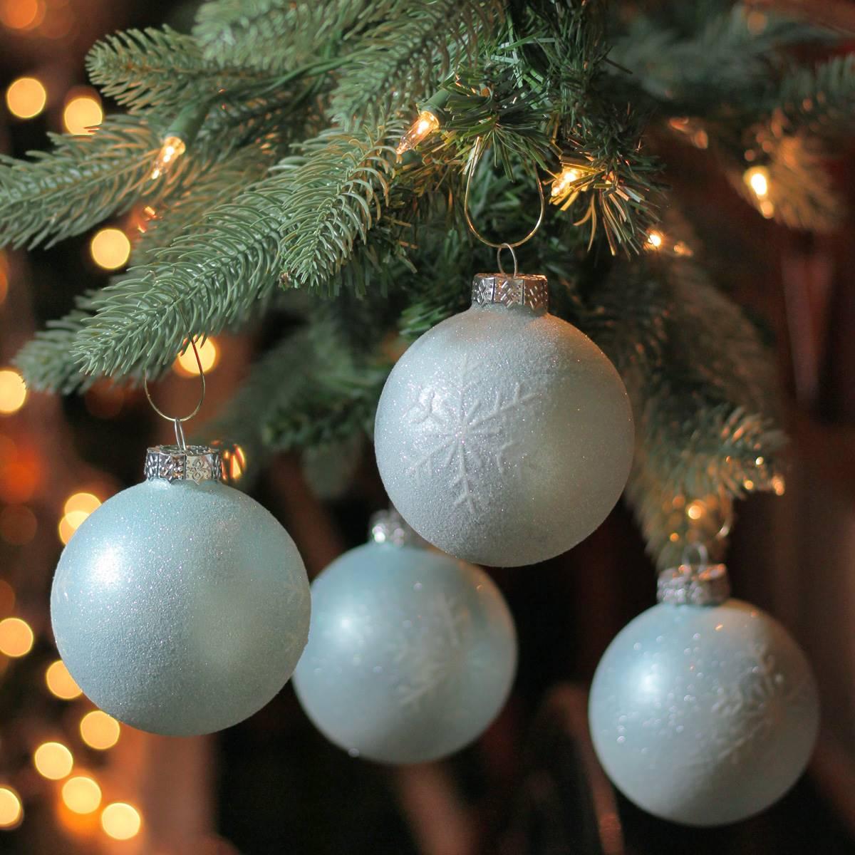 Northlight Seasonal 4ct. Snowflake Christmas Ball Ornament Set