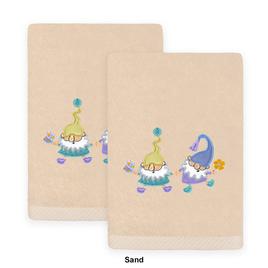Linum Home Textiles 2pc. Spring Gnomes Embroidered Hand Towels