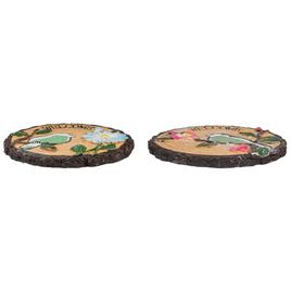 Northlight Seasonal Welcome Birds Floral Garden Stones - Set of 2
