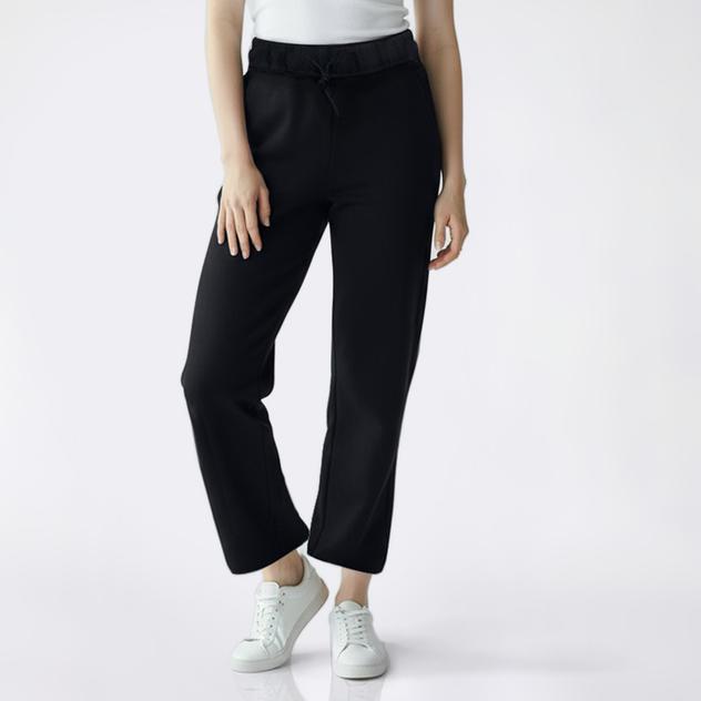 Juniors Derek Heart High Rise Fold Over Straight Leg Sweatpants