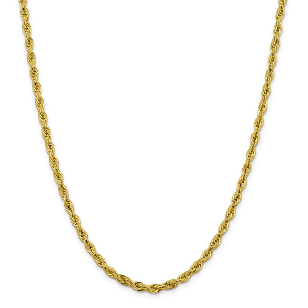 Adult Unisex Gold Classics(tm) 10kt. 24in. Rope Chain Necklace