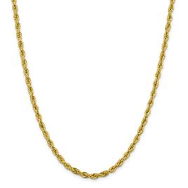 Adult Unisex Gold Classics(tm) 10kt. 24in. Rope Chain Necklace