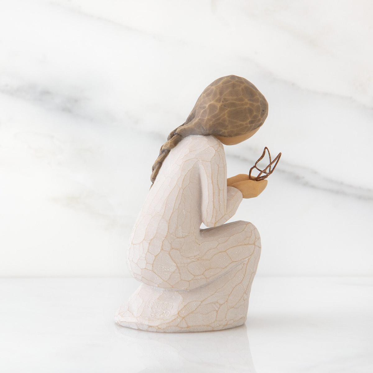 Willow Tree 3.5in. Quiet Wonder Angel Figurine with Butterfly